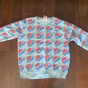 COPY - Kappa Heather Grey Authentic Crew Neck All Over Print SZ XL